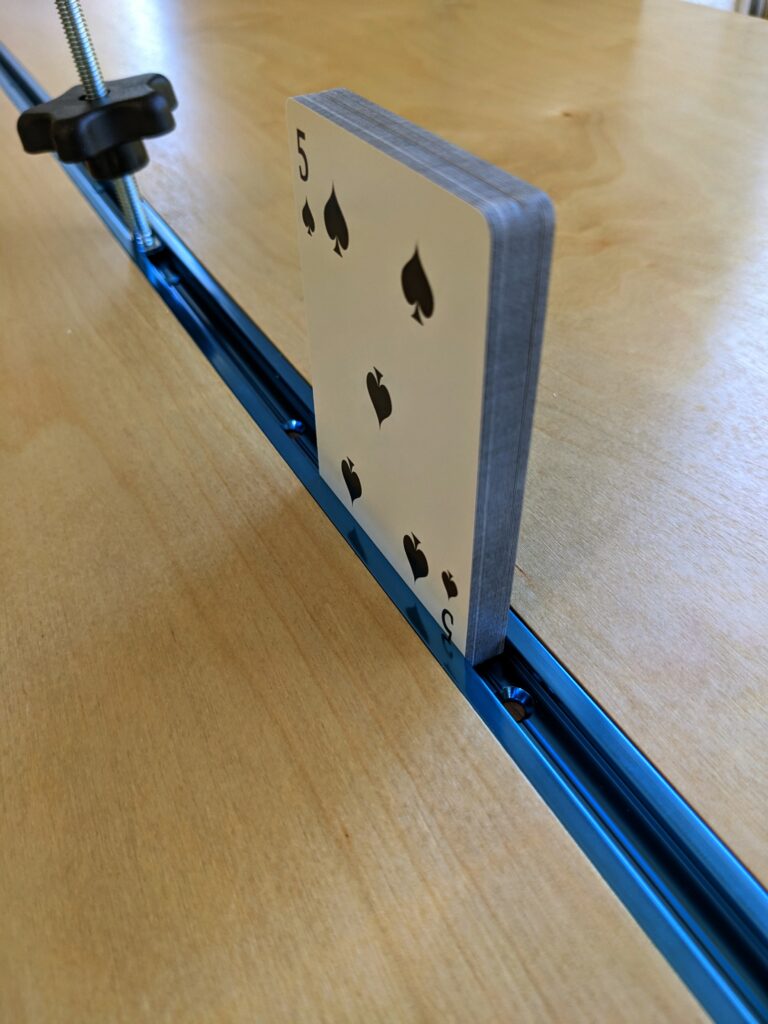 Playing Cards Inside a Gap to Measure