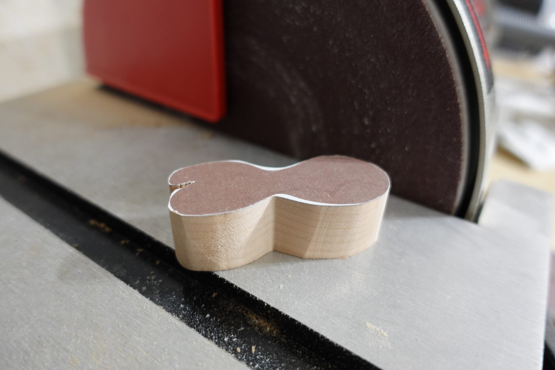 Use a disc sander to smooth out edges
