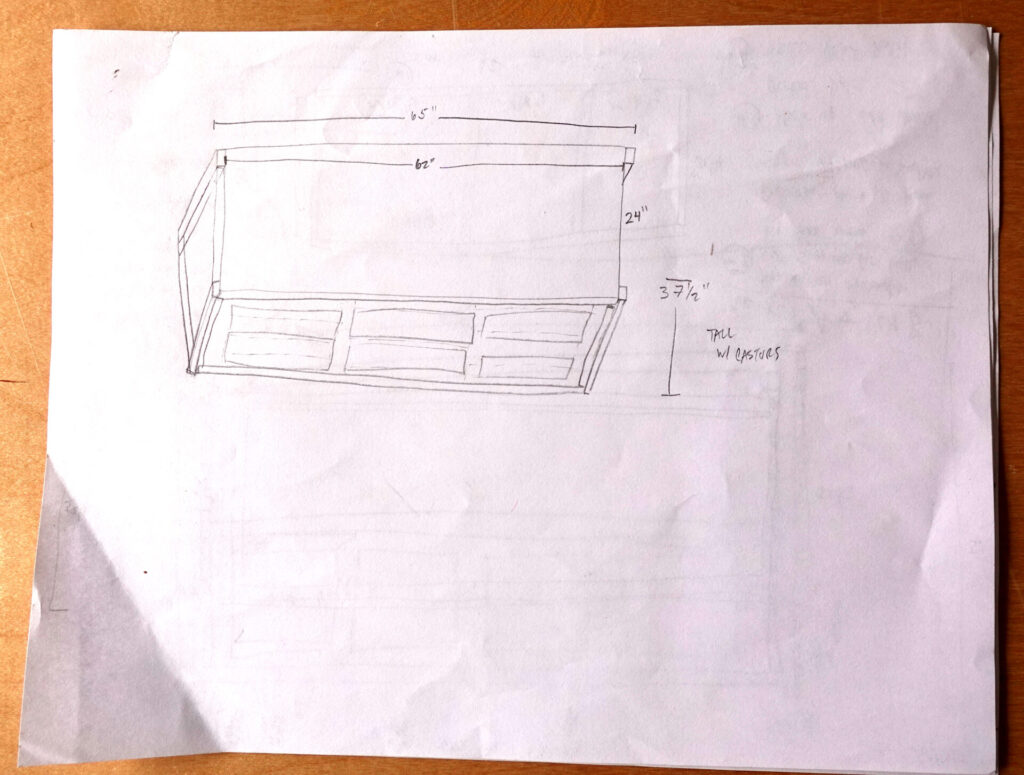hand drawn sketch of the design
