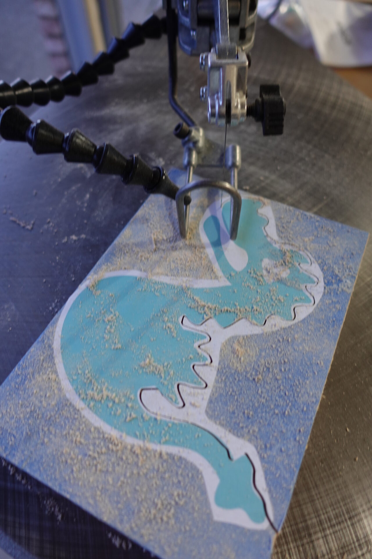 Cutting the parts with a scroll saw