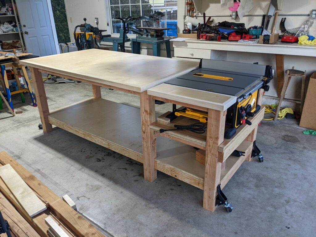 Side View of the outfeed table