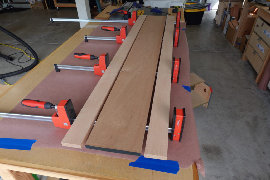 Prepping the wood clamping
