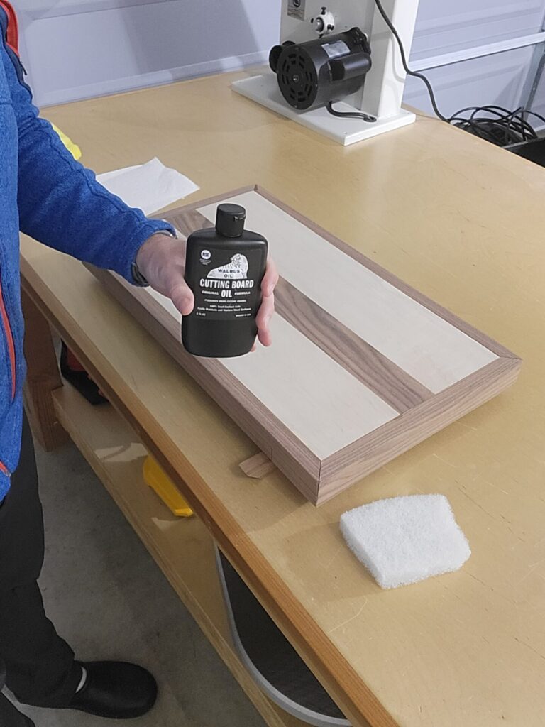 Applying Walrus Oil Cutting Board Oil