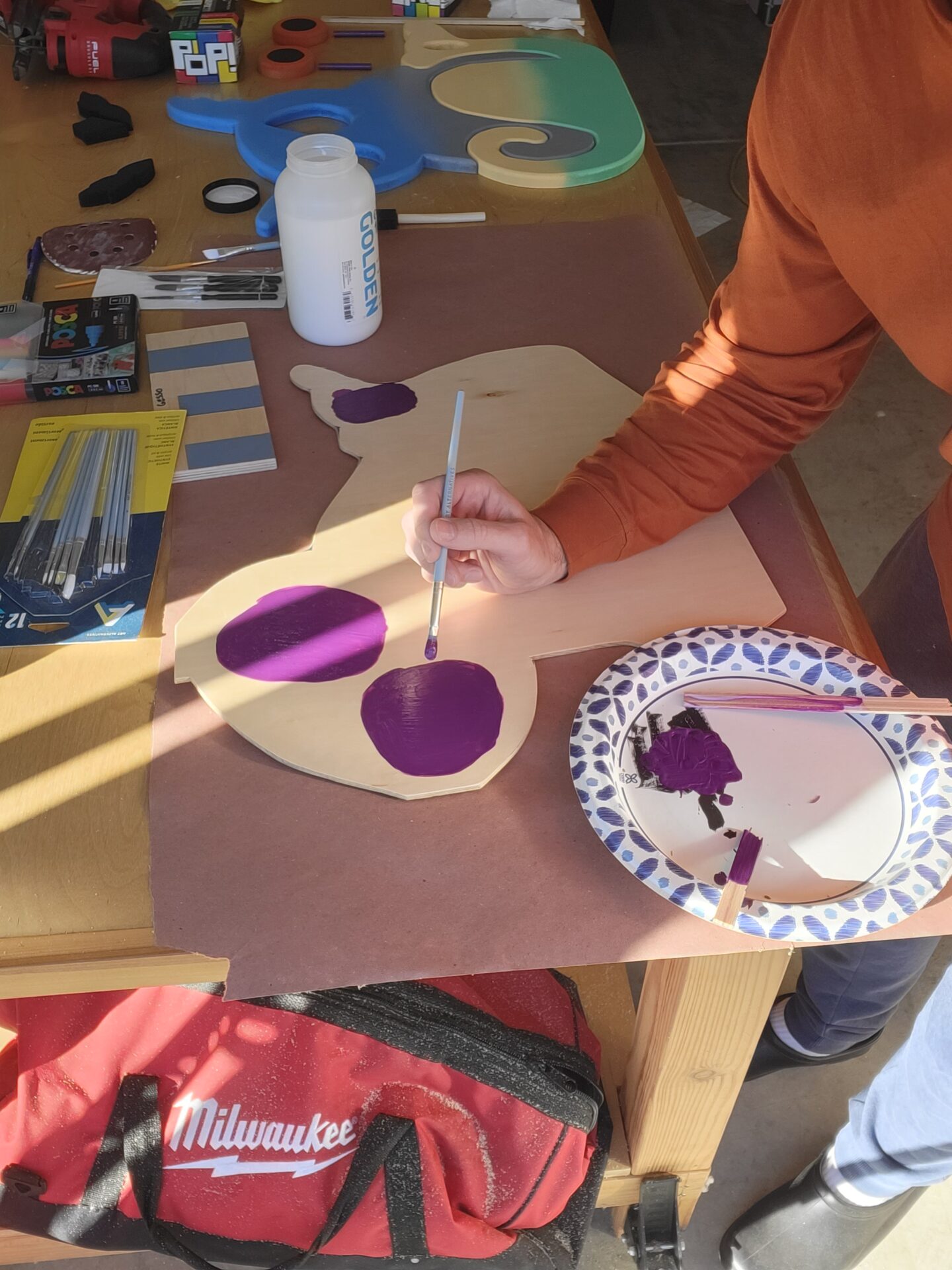 Painting the backer
